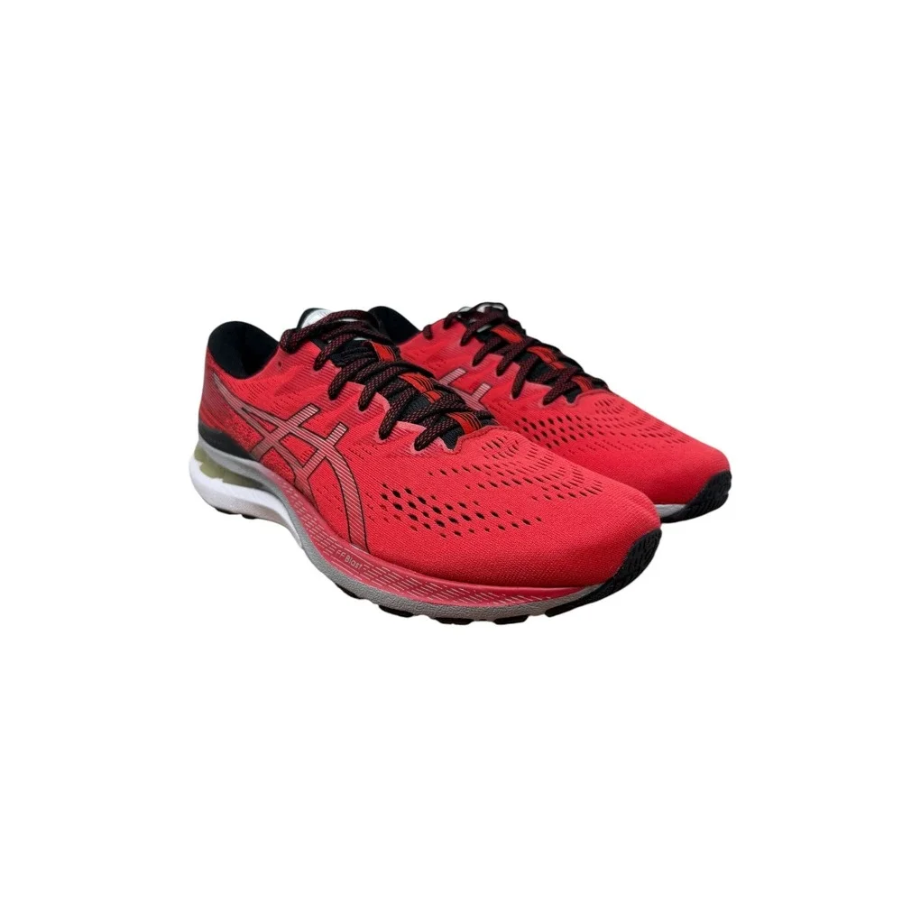 Asics Gel-Kayano 28 Mens 12 Red Black Stability Running Shoes 1011B189